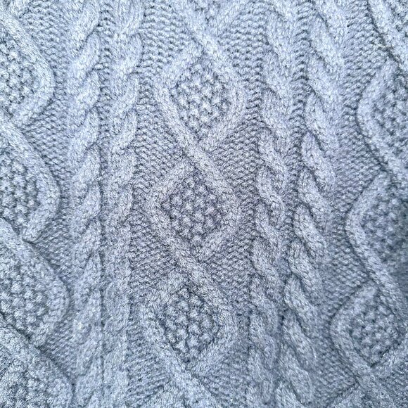 Uncle Studio 100% Wool Cable Knit Sweater Navy Blue Small - Picture 4 of 7